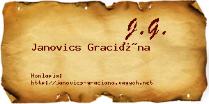 Janovics Graciána névjegykártya